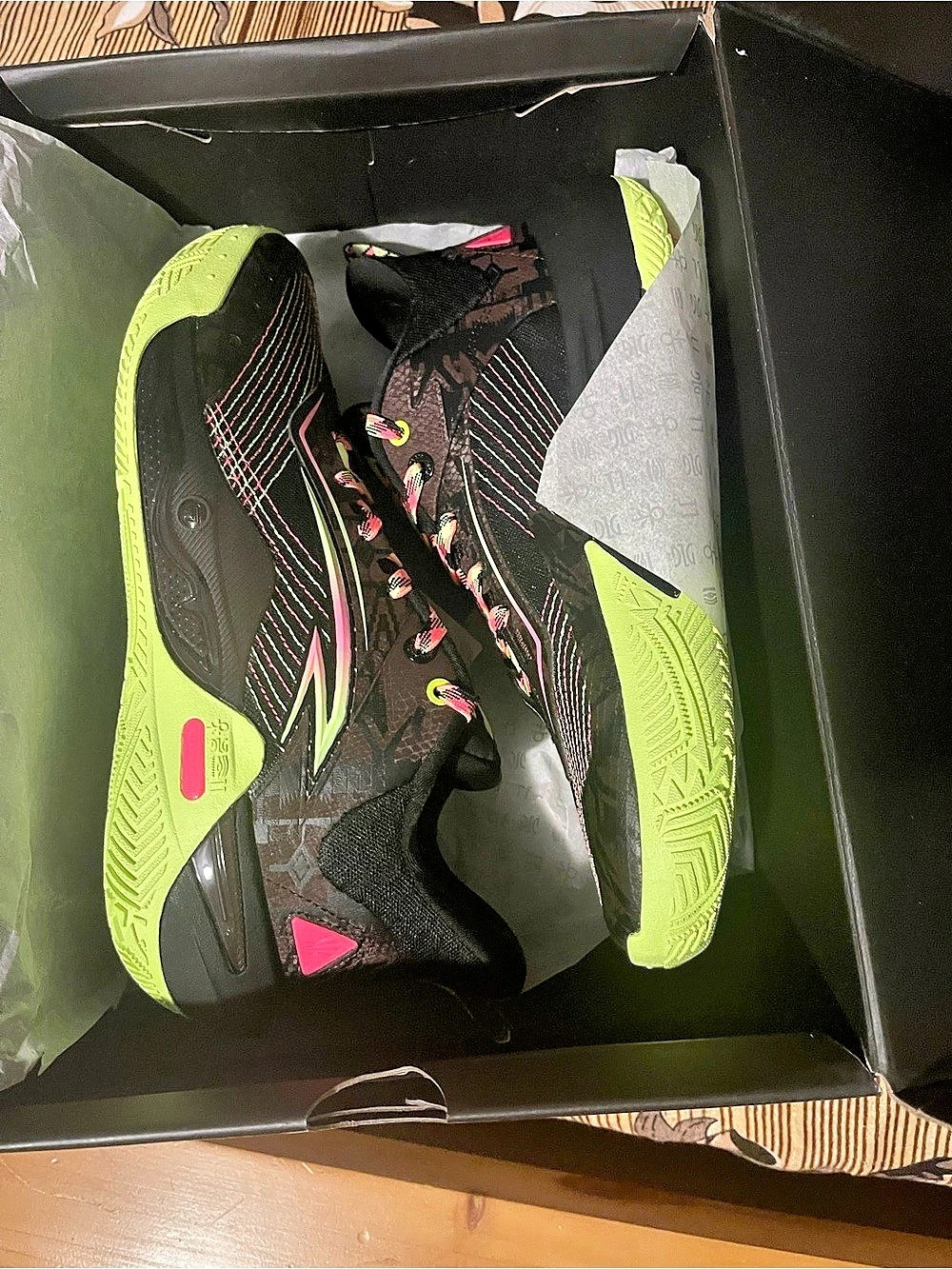 ANTA KAI 1 Speed "Afro Futurism" Basketball Shoes Black & Green US 9.5
